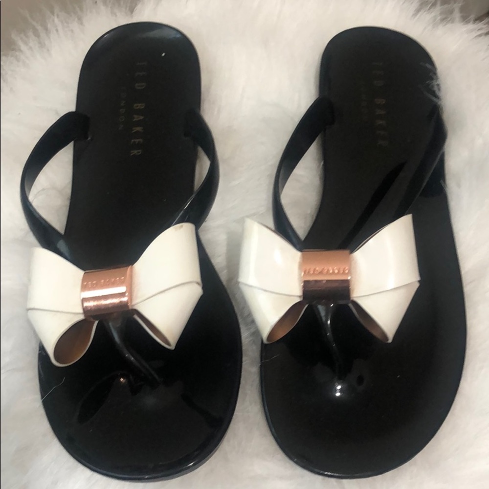 Ted Baker Bow Jelly Flip Flops